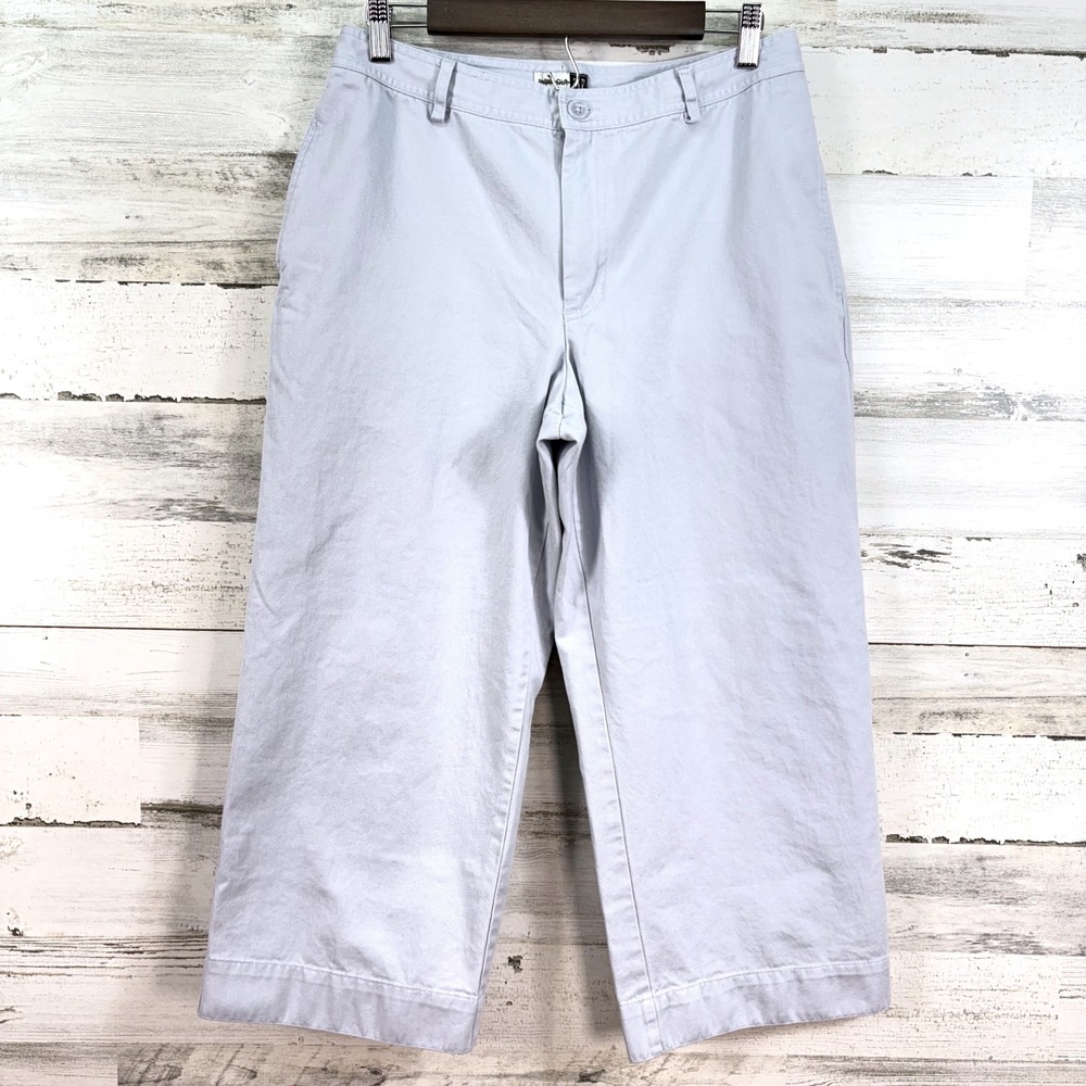 GAP Retro Cut Y2K Light Blue Cropped Wide Leg VTG‎ Cotton Pants Jeans 12 Womens